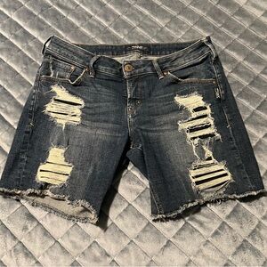 Silver Jeans Blue Distressed Jean Shorts